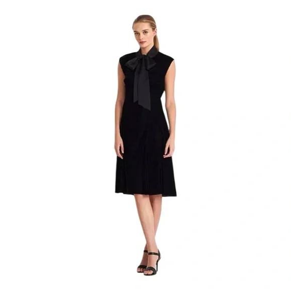 Lauren Ralph Lauren Black Velvet Midi Dress – Size 16 – NWT - Picture 2 of 5